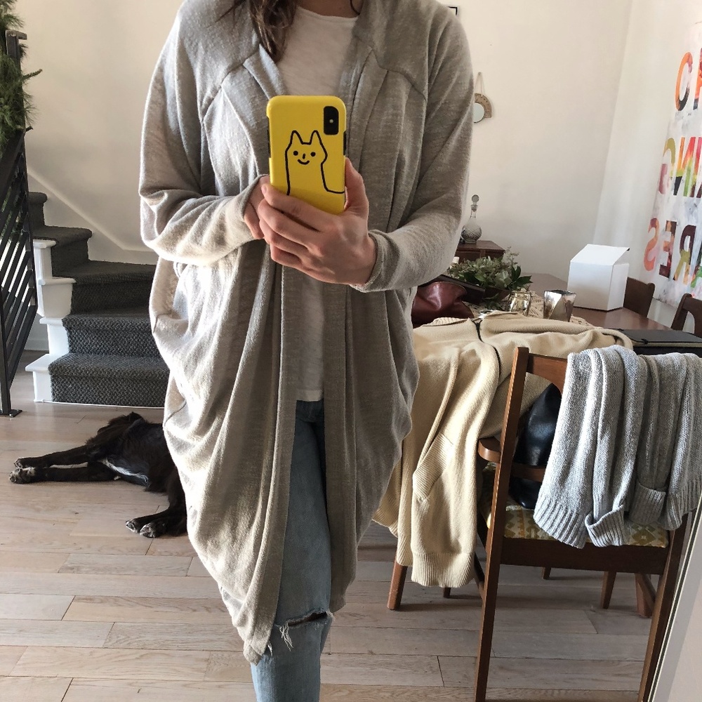 Ladakh Light Long Grey Cardi